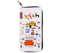 Funny TV Show Merchandise,Zip Around Wallet Phone Clutch Purse Card Holder Organizer, White, Style 1