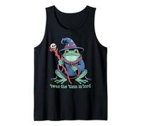 Funny TWAS The Tism M'Lord Frog Wizard Meme Halloween Tank Top