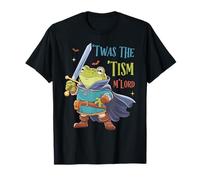 Funny TWAS The Tism M'Lord Medieval Knight Frog Meme T-Shirt