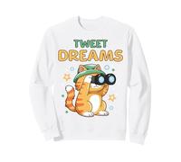 Funny Tweet Dreams Cute Cat Bird Watching Toddler Sweatshirt