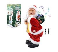 Funny Twerking Santa Toy,10.5in Jolly Twerking Booty Shaking Dancing Santa Claus with Music Singing Animated Christmas Sant-a Toys Christmas Birthday Gifts for Kids Aged 3-12 (BACKPACK)