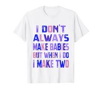 Funny Twin Pregnancy Announcement For Pregnant Mom or Dad T-Shirt