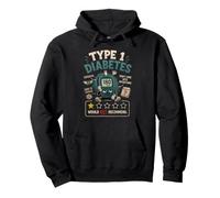 Funny Type 1 Diabetes - 1 Out of 5 Stars Diabetic Diabetes Pullover Hoodie