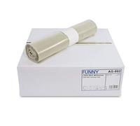 Funny Type 60 Regenerated LDPE Bin Bags 120 L (1 Roll of 250 Bags) Transparent