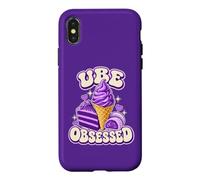 Funny Ube Obsessed Filipino Dessert Lover Purple Yam Foodie Case for iPhone X/XS