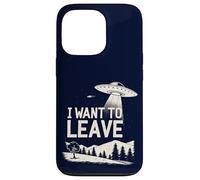 Funny UFO Alien Retro Sci Fi Area 51 Conspiracy Graphic Case for iPhone 13 Pro