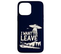 Funny UFO Alien Retro Sci Fi Area 51 Conspiracy Graphic Case for iPhone 13 Pro Max