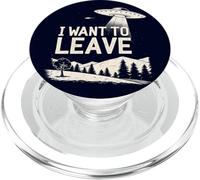 Funny UFO Alien Retro Sci Fi Area 51 Conspiracy Graphic PopSockets PopGrip for MagSafe