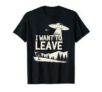 Funny UFO Alien Retro Sci Fi Area 51 Conspiracy Graphic T-Shirt