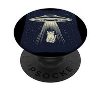 Funny UFO and Cat Story for Space Enthusiasts PopSockets Adhesive PopGrip