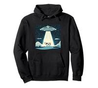 Funny UFO Beams Cow Up Costume for Aliens and UFOs Pullover Hoodie