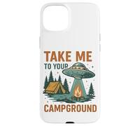 Funny UFO Camping Design Take Me to Your Campground Alien Case for iPhone 15 Plus