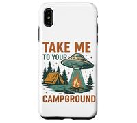 Funny UFO Camping Design Take Me to Your Campground Alien Case for iPhone XS Max