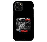 Funny UFO Cat News Shirt Alien Abduction Breaking News Case for iPhone 11 Pro