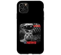 Funny UFO Cat News Shirt Alien Abduction Breaking News Case for iPhone 11 Pro Max