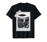 Funny UFO Cow Selfie | Alien Abduction Farm T-Shirt