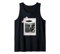 Funny UFO Cow Selfie | Alien Abduction Farm Tank Top