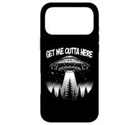 Funny UFO Design Get Me Outta Here Alien Space Ship Case for iPhone 17 Pro Max