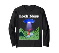Funny UFO Loch Ness Flying Saucer Monster Nessie Scotland Long Sleeve T-Shirt