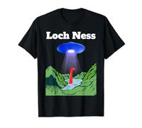 Funny UFO Loch Ness Flying Saucer Monster Nessie Scotland T-Shirt
