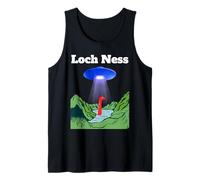 Funny UFO Loch Ness Flying Saucer Monster Nessie Scotland Tank Top