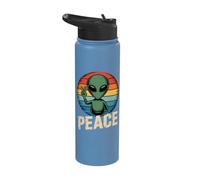 Funny UFOs Sci-Fi Extra-Terrestrial Joke Humour Stainless Steel Insulated Water Bottle