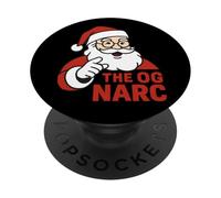 Funny Ugly Christmas Santa Humor Jokes Sarcastic Puns PopSockets Adhesive PopGrip