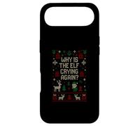 Funny Ugly Christmas Sweater - Why Is the Elf Crying Again? Case for iPhone Air