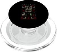 Funny Ugly Christmas Sweater - Why Is the Elf Crying Again? PopSockets PopGrip for MagSafe