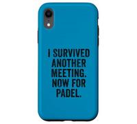 Funny UK Padel Tee Survived Another Meeting Now For Padel Case for iPhone XR