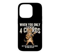 Funny Ukulele Cat Four Chords Musician Case for iPhone 14 Pro