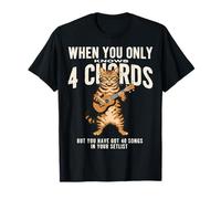 Funny Ukulele Cat Four Chords Musician T-Shirt