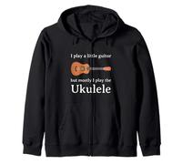 Funny Ukulele Player Gift Guitar Joke Music Lover Zip Hoodie