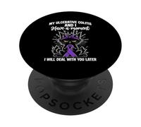 Funny Ulcerative Colitis Warrior PopSockets Adhesive PopGrip