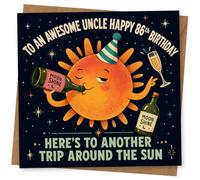 Funny Uncle 86th Birthday Card - To An Awesome Uncle Happy 86th Birthday, Here's to Another Trip Around the Sun