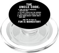 Funny Uncle Gifts From Niece Nephew The Uncle Code Cool PopSockets PopGrip for MagSafe