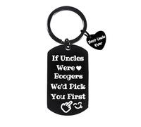 Funny Uncle Keyring Best Uncle Ever Gifts Uncles Gifts from Niece Nephew | Uncle Gift Uncles Birthday Gifts Father's Day for Uncle Present If Were Boogers We’d Pick You First Key Ring