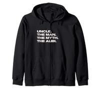 Funny Uncle - The Man, The Myth, The Alibi Zip Hoodie