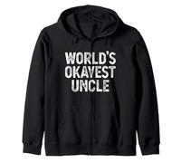 Funny Uncle World's Okayest Uncle Zip Hoodie