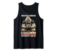 Funny Undefeated By A Hundred Men Beaten Jar Lid Gorilla Tank Top