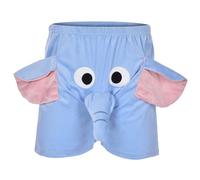 Funny Underpants, Men's Shorts, Elephant Underpants with Trunk Elephant Thong Men Funny Elephant Boxer Novelty Shorts, Gifts Boxer Shorts with Animal Motif, Men's Shorts Shorts, blue, XL