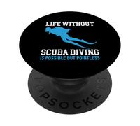 Funny Underwater Scuba Diver Diving Lover Gift Men Women PopSockets Swappable PopGrip