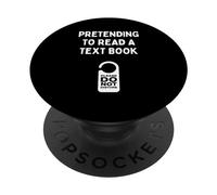 Funny Uni College Students Pretending to Read A Text Book PopSockets Adhesive PopGrip