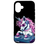Funny Unicorn DJ Costume for Music and Party Celebrations Case for iPhone 16