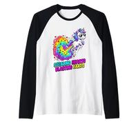 Funny Unicorn Fart Valentine Stealing Hearts Blasting Farts Raglan Baseball Tee