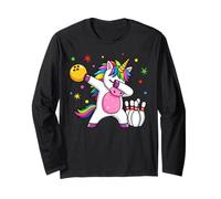 Funny Unicorn Holding Bowling Ball Long Sleeve T-Shirt