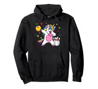 Funny Unicorn Holding Bowling Ball Pullover Hoodie