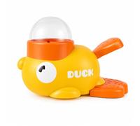 funny unicorn Interactive Dog Puzzle Toy Treat Dispenser, Duck-Shaped Press-to-Release Slow Feeder with Clear Food Hopper, Enrichment Feeding Game for Cats, Small Medium and Large Dogs, Yellow