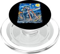 Funny Unicorn Kaiju Monster Starry Night Van Gogh Painting PopSockets PopGrip for MagSafe