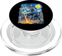 Funny Unicorn Kaiju Monster Starry Night Van Gogh Painting PopSockets PopGrip for MagSafe